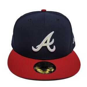 New Era Atlanta Braves Blue/Red Fitted Cap